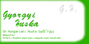 gyorgyi huska business card